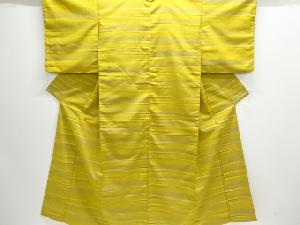 横段織り出し手織り紬着物